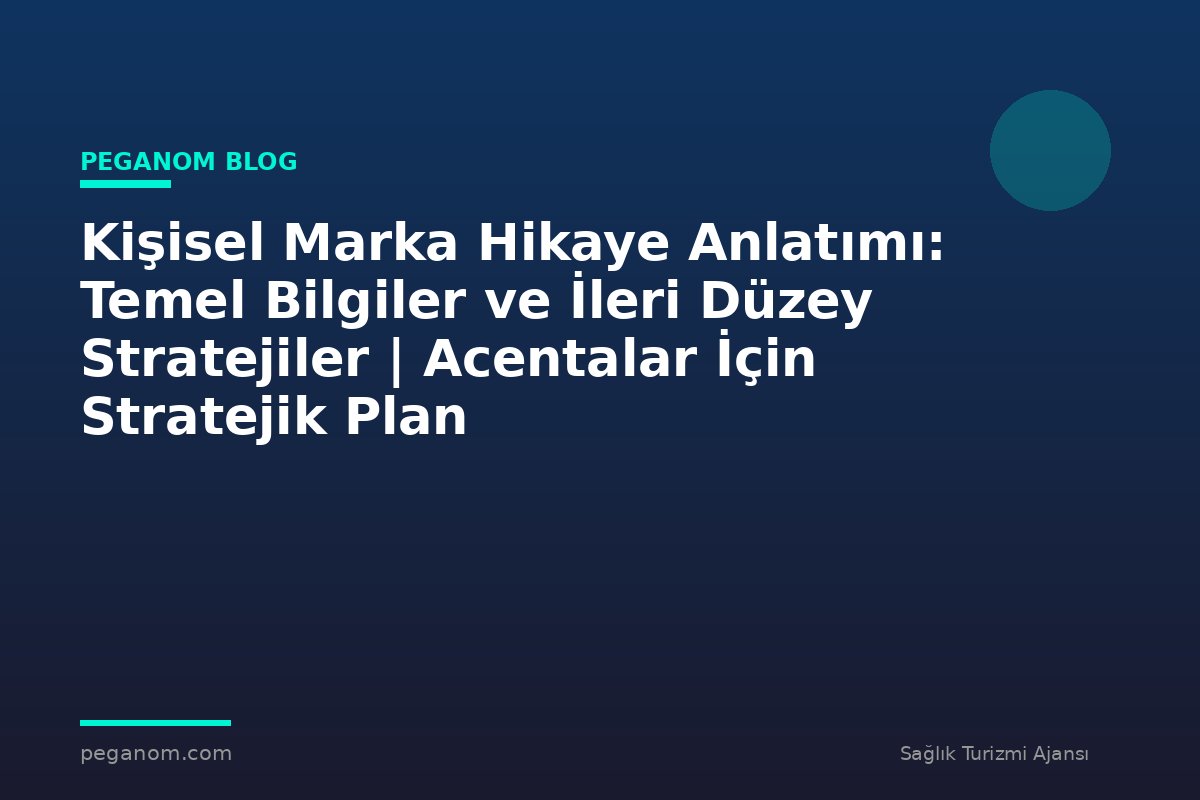 Kişisel Marka Hikaye Anlatımı: Temel Bilgiler ve İleri Düzey Stratejiler | Acentalar İçin Stratejik Plan