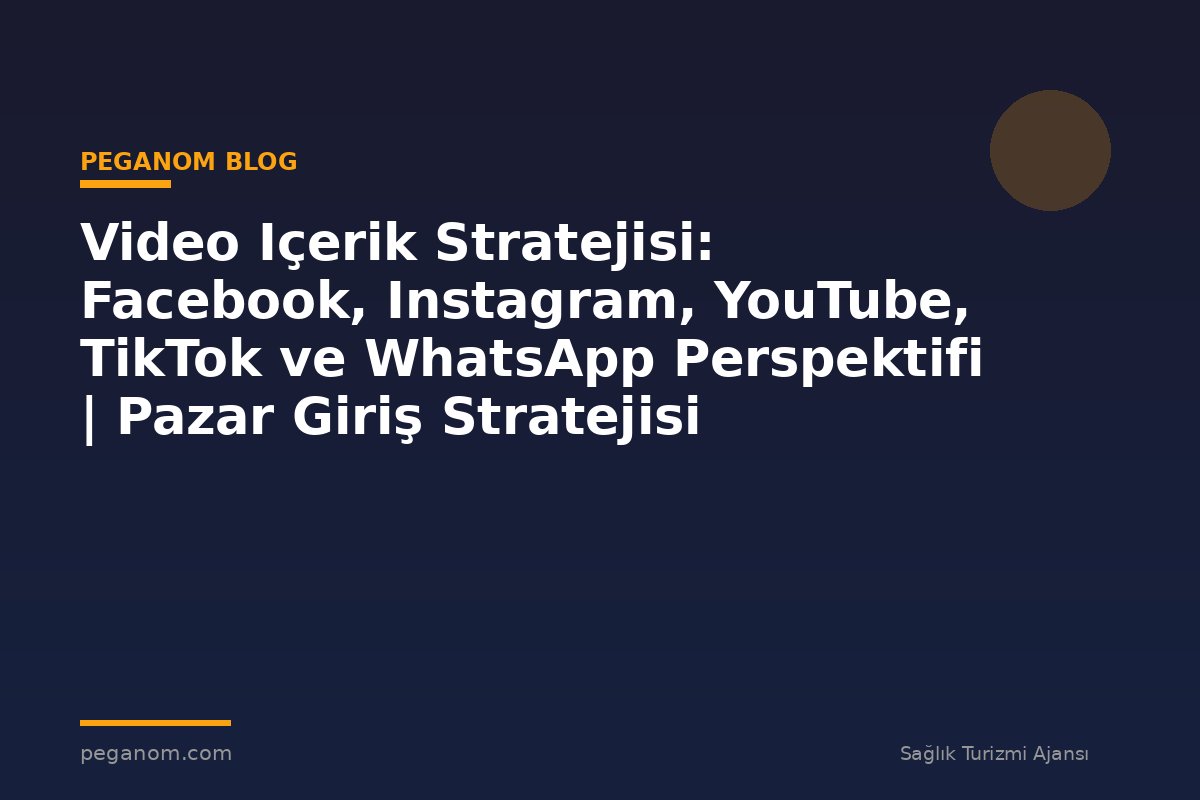 Video Içerik Stratejisi: Facebook, Instagram, YouTube, TikTok ve WhatsApp Perspektifi | Pazar Giriş Stratejisi