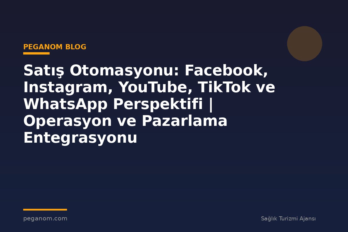 Satış Otomasyonu: Facebook, Instagram, YouTube, TikTok ve WhatsApp Perspektifi | Operasyon ve Pazarlama Entegrasyonu