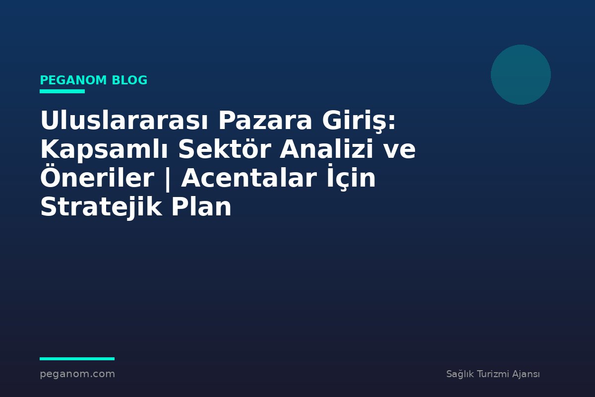 Uluslararası Pazara Giriş: Kapsamlı Sektör Analizi ve Öneriler | Acentalar İçin Stratejik Plan