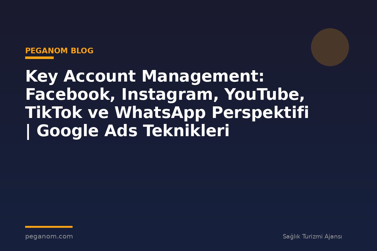 Key Account Management: Facebook, Instagram, YouTube, TikTok ve WhatsApp Perspektifi | Google Ads Teknikleri