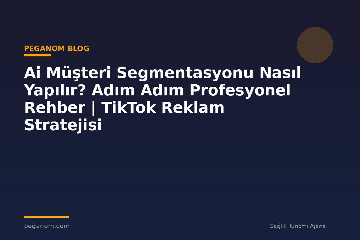 Ai Müşteri Segmentasyonu Nasıl Yapılır? Adım Adım Profesyonel Rehber | TikTok Reklam Stratejisi