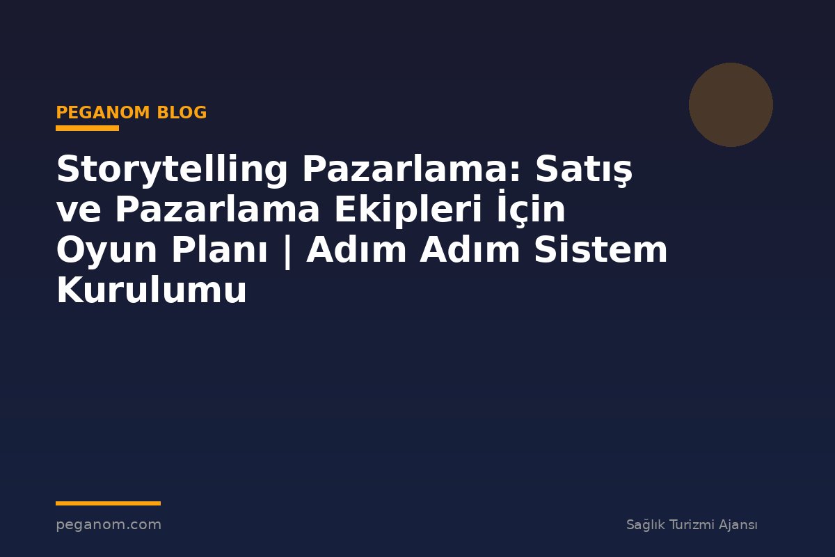 Storytelling Pazarlama: Satış ve Pazarlama Ekipleri İçin Oyun Planı | Adım Adım Sistem Kurulumu