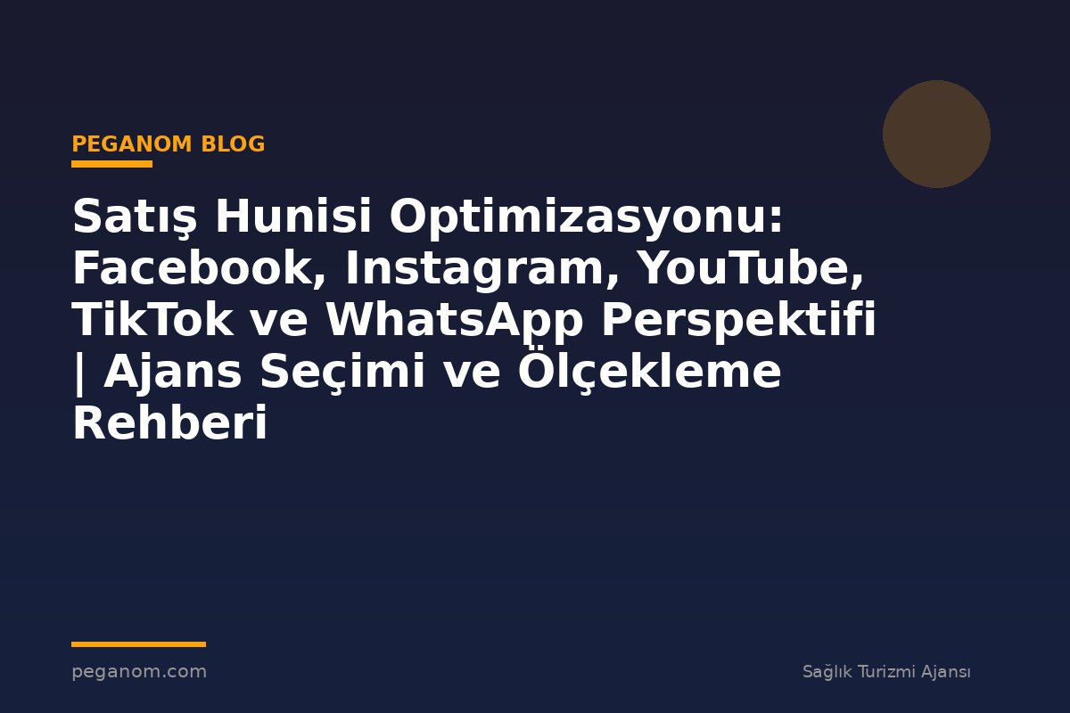 Satış Hunisi Optimizasyonu: Facebook, Instagram, YouTube, TikTok ve WhatsApp Perspektifi | Ajans Seçimi ve Ölçekleme Rehberi