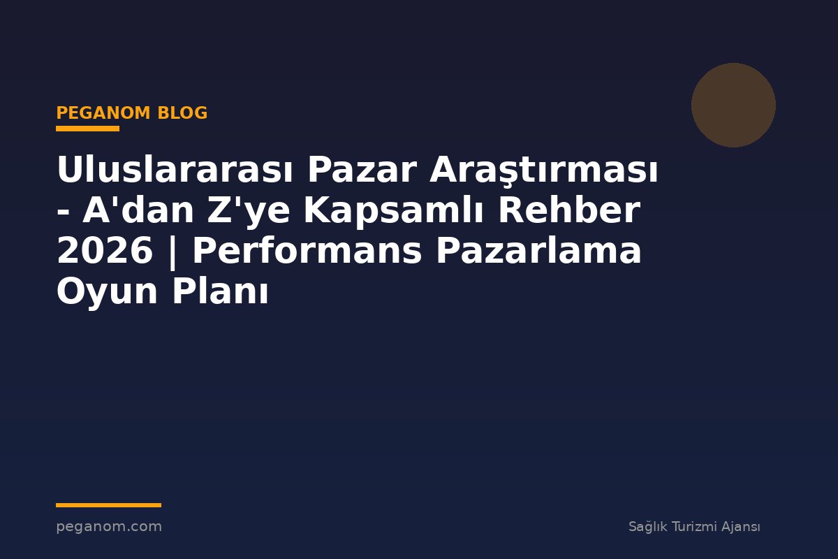 Uluslararası Pazar Araştırması - A'dan Z'ye Kapsamlı Rehber 2026 | Performans Pazarlama Oyun Planı