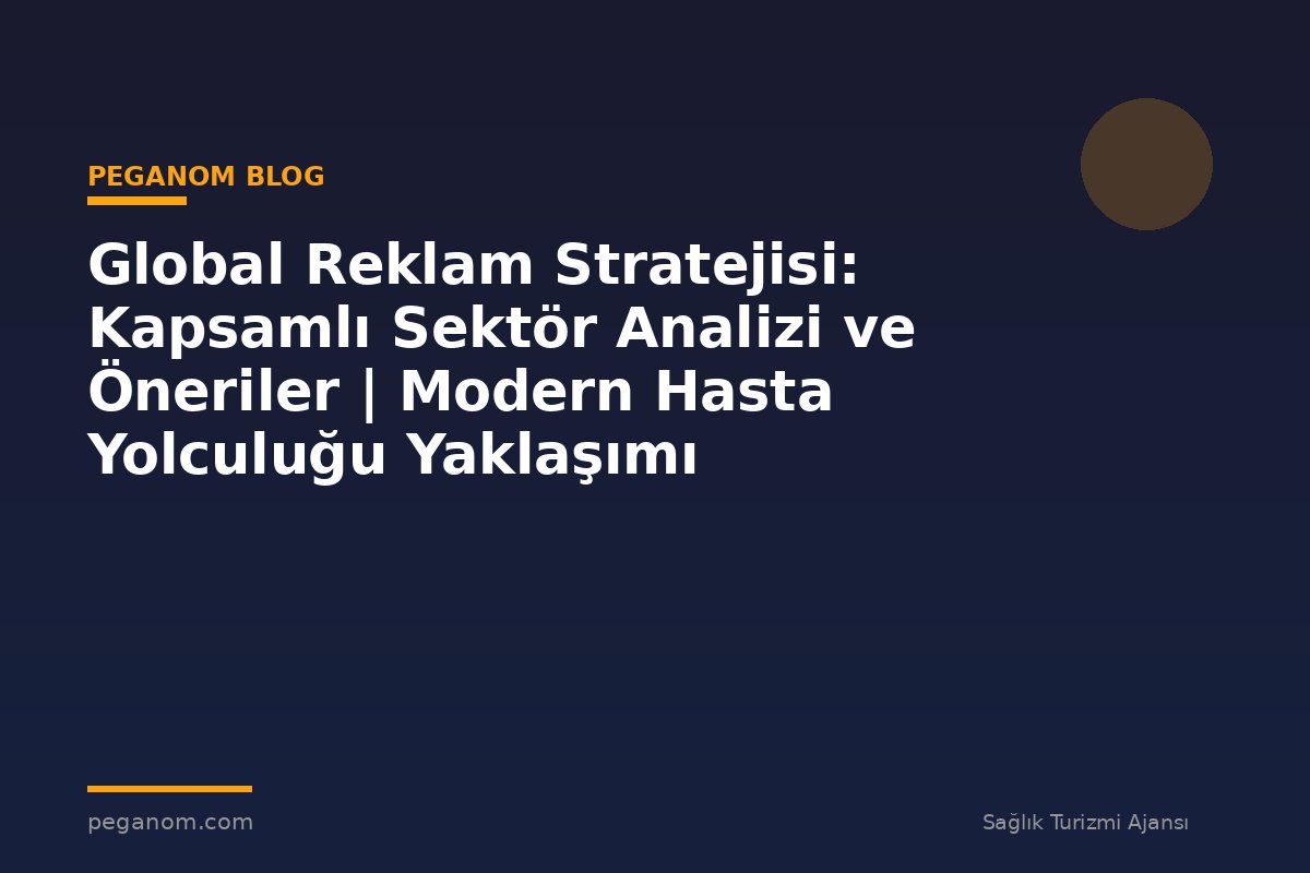 Global Reklam Stratejisi: Kapsamlı Sektör Analizi ve Öneriler | Modern Hasta Yolculuğu Yaklaşımı