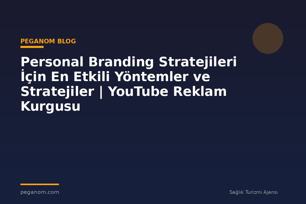 Personal Branding Stratejileri İçin En Etkili Yöntemler ve Stratejiler | YouTube Reklam Kurgusu