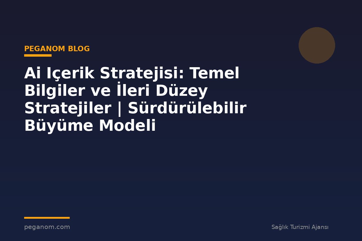 Ai Içerik Stratejisi: Temel Bilgiler ve İleri Düzey Stratejiler | Sürdürülebilir Büyüme Modeli