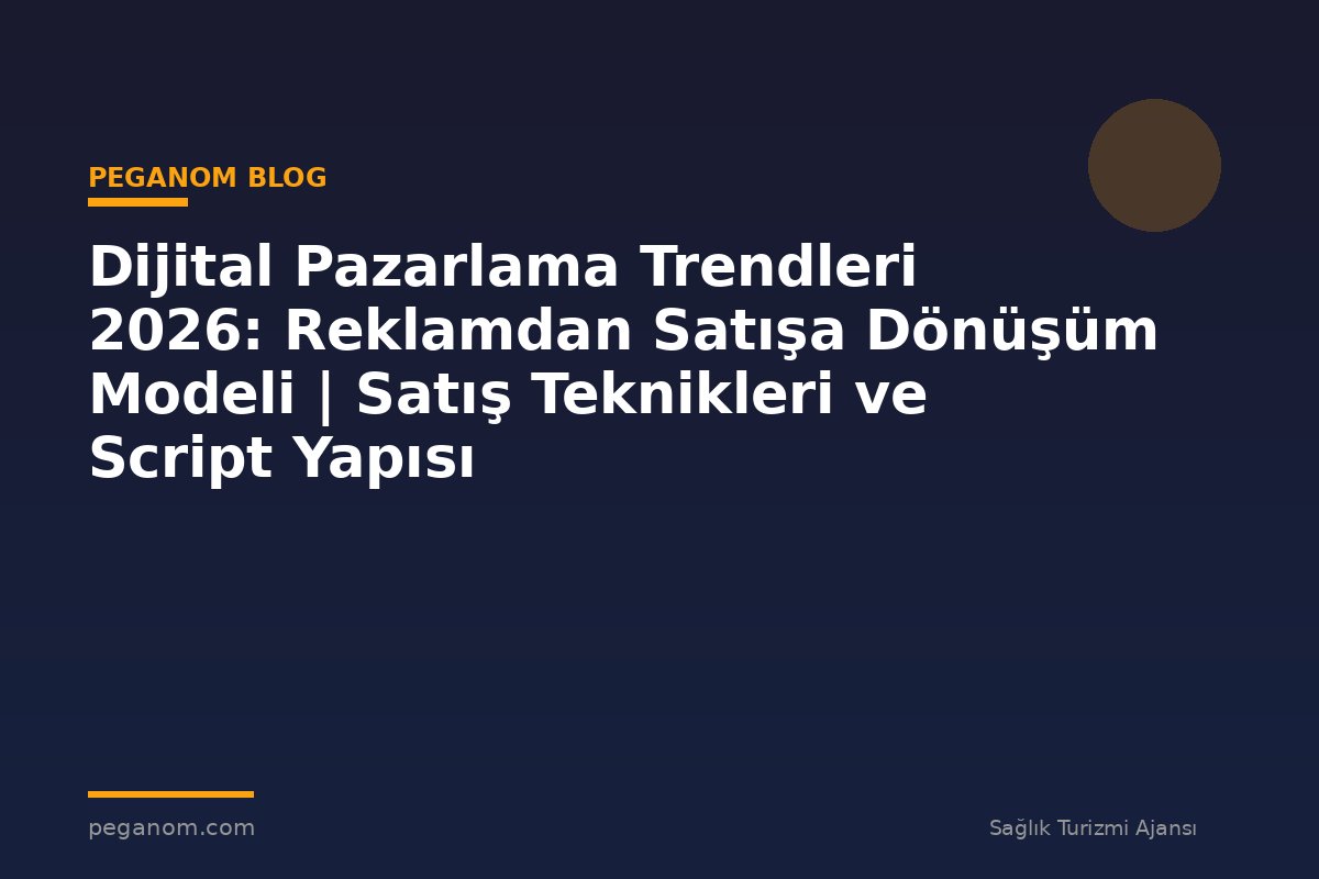 Dijital Pazarlama Trendleri 2026: Reklamdan Satışa Dönüşüm Modeli | Satış Teknikleri ve Script Yapısı