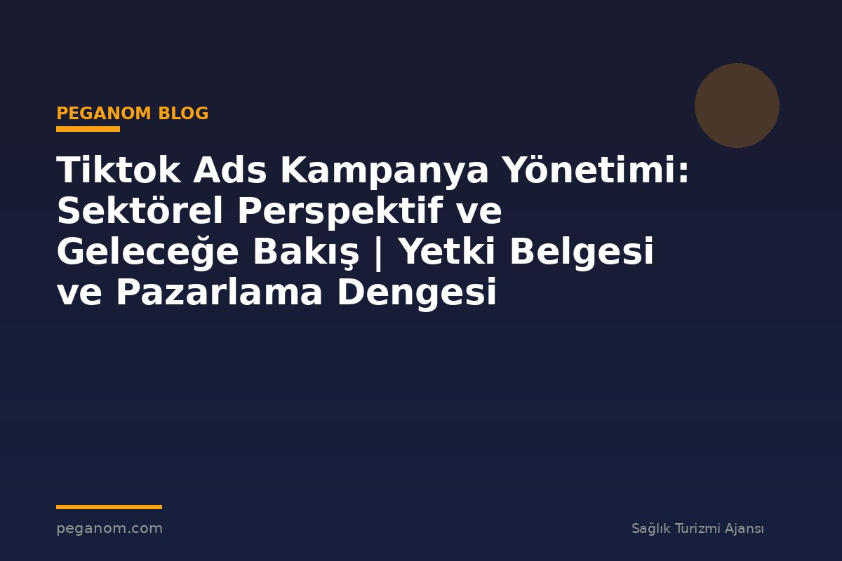 Tiktok Ads Kampanya Yönetimi: Sektörel Perspektif ve Geleceğe Bakış | Yetki Belgesi ve Pazarlama Dengesi