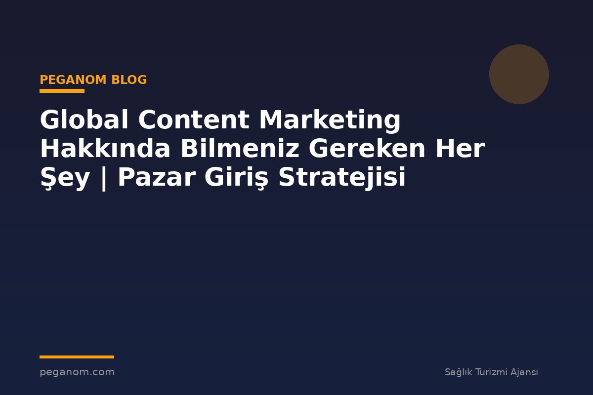 Global Content Marketing Hakkında Bilmeniz Gereken Her Şey | Pazar Giriş Stratejisi