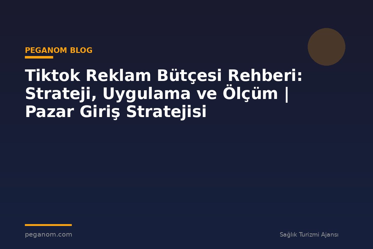 Tiktok Reklam Bütçesi Rehberi: Strateji, Uygulama ve Ölçüm | Pazar Giriş Stratejisi