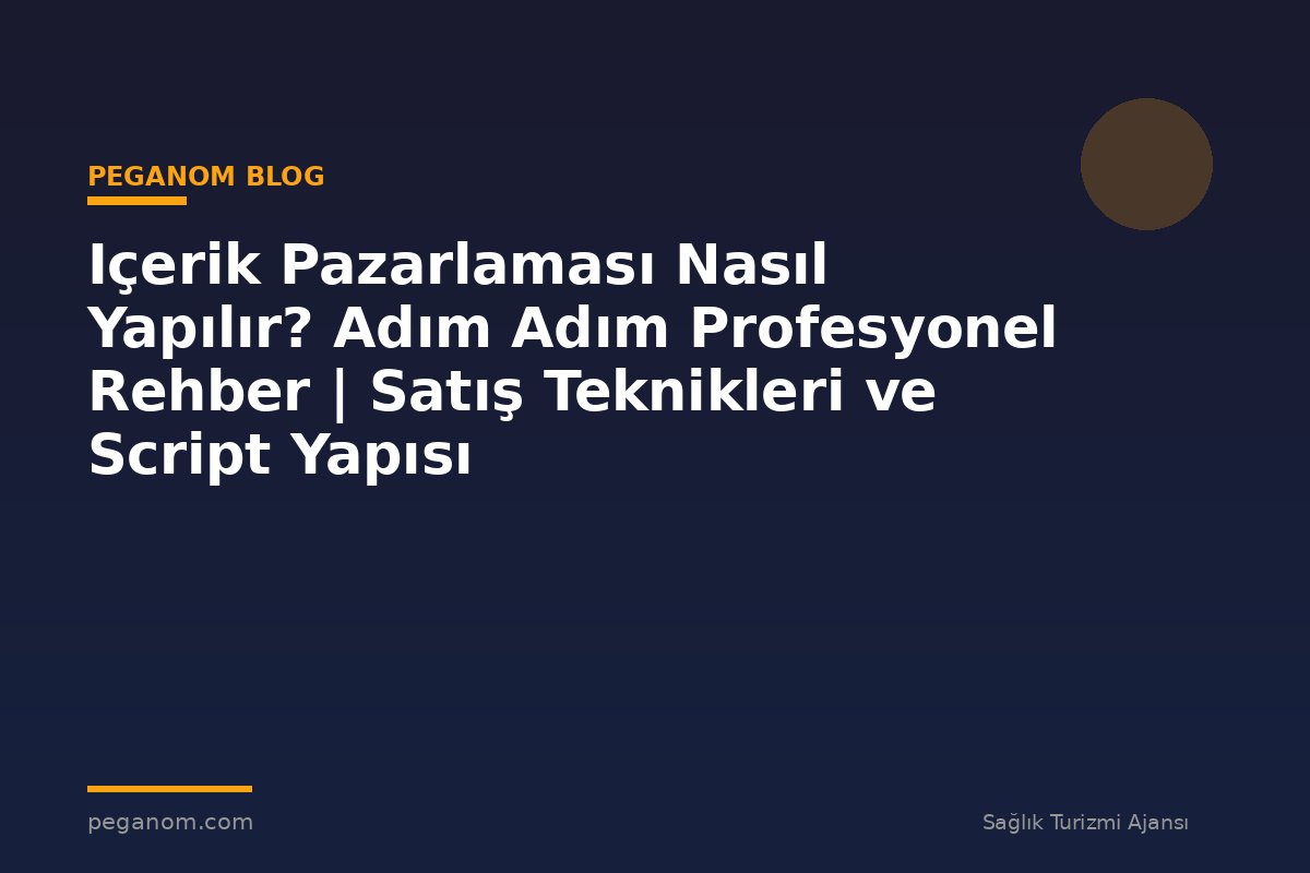 Içerik Pazarlaması Nasıl Yapılır? Adım Adım Profesyonel Rehber | Satış Teknikleri ve Script Yapısı