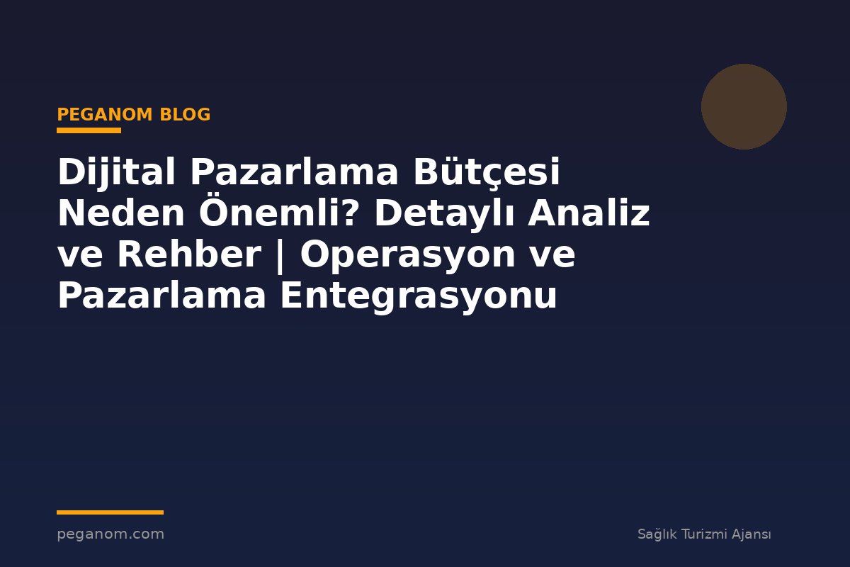 Dijital Pazarlama Bütçesi Neden Önemli? Detaylı Analiz ve Rehber | Operasyon ve Pazarlama Entegrasyonu