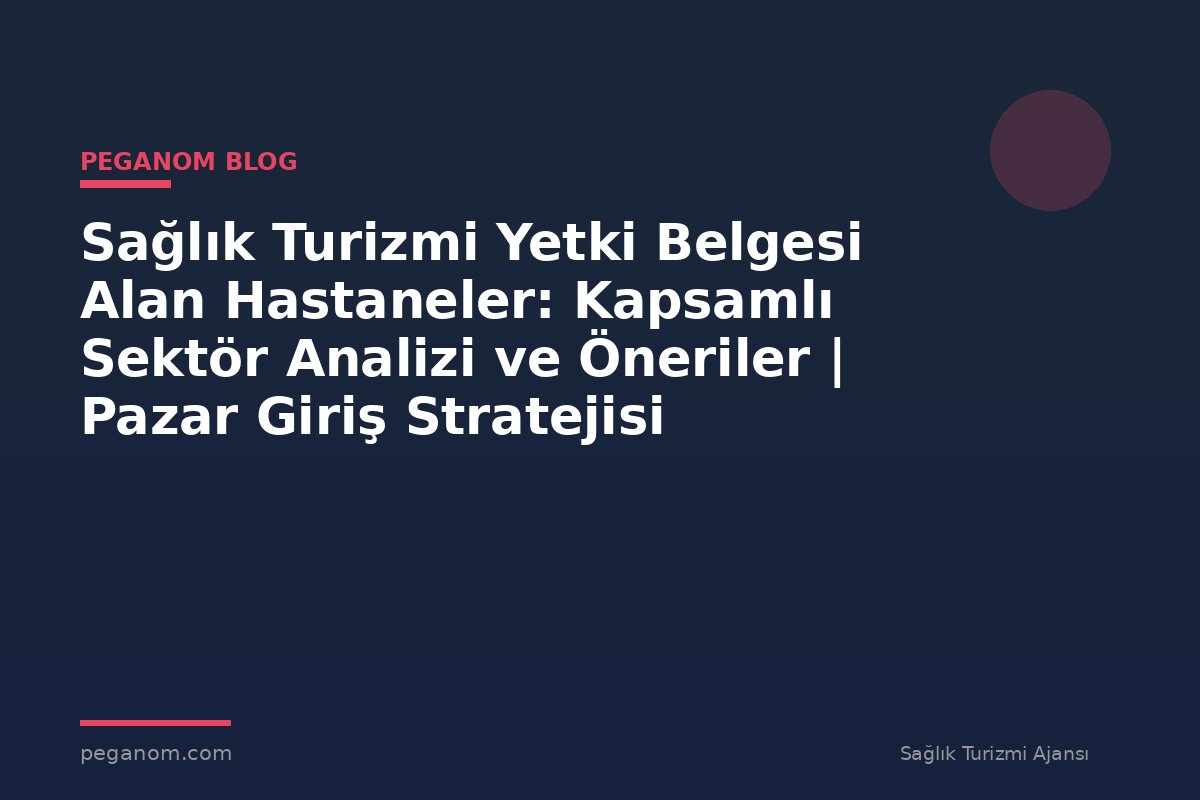 Sağlık Turizmi Yetki Belgesi Alan Hastaneler: Kapsamlı Sektör Analizi ve Öneriler | Pazar Giriş Stratejisi