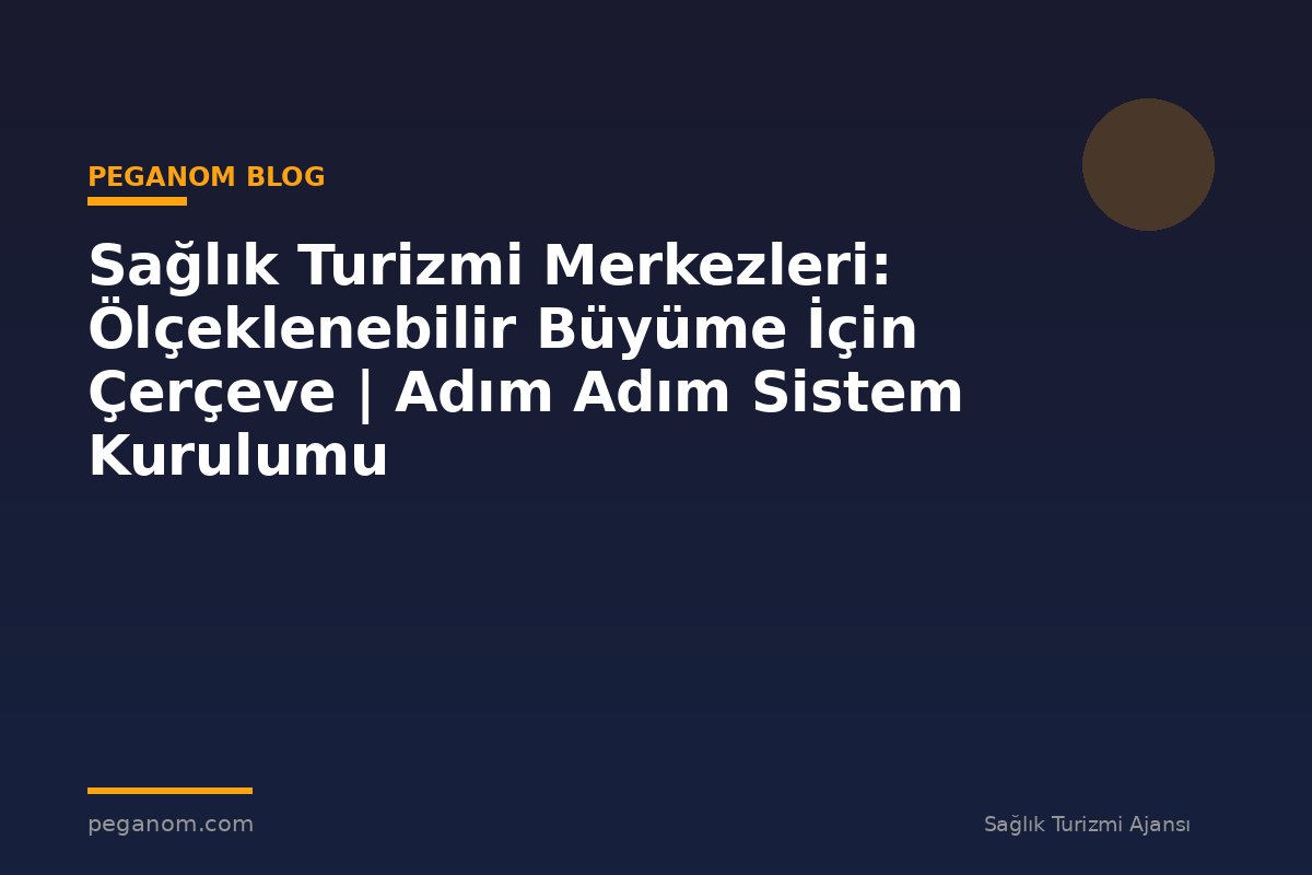 Sağlık Turizmi Merkezleri: Ölçeklenebilir Büyüme İçin Çerçeve | Adım Adım Sistem Kurulumu