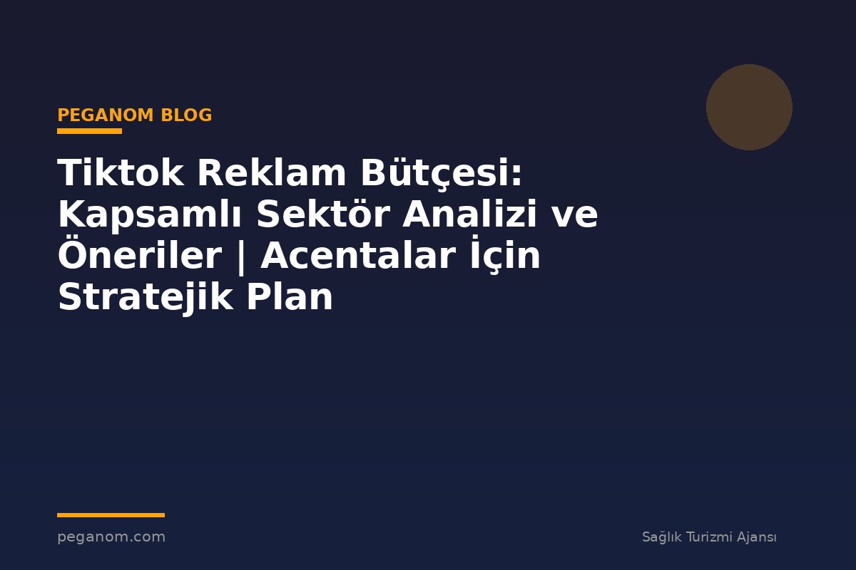 Tiktok Reklam Bütçesi: Kapsamlı Sektör Analizi ve Öneriler | Acentalar İçin Stratejik Plan