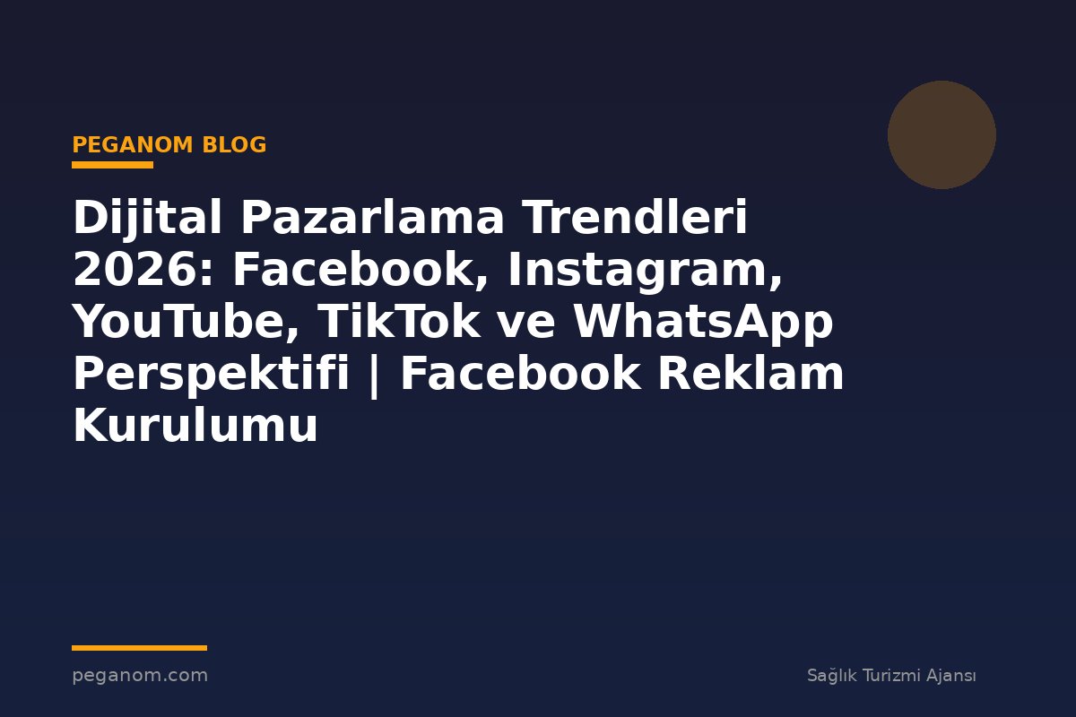 Dijital Pazarlama Trendleri 2026: Facebook, Instagram, YouTube, TikTok ve WhatsApp Perspektifi | Facebook Reklam Kurulumu