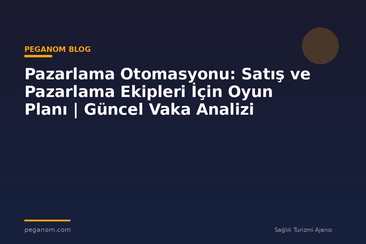 Pazarlama Otomasyonu: Satış ve Pazarlama Ekipleri İçin Oyun Planı | Güncel Vaka Analizi