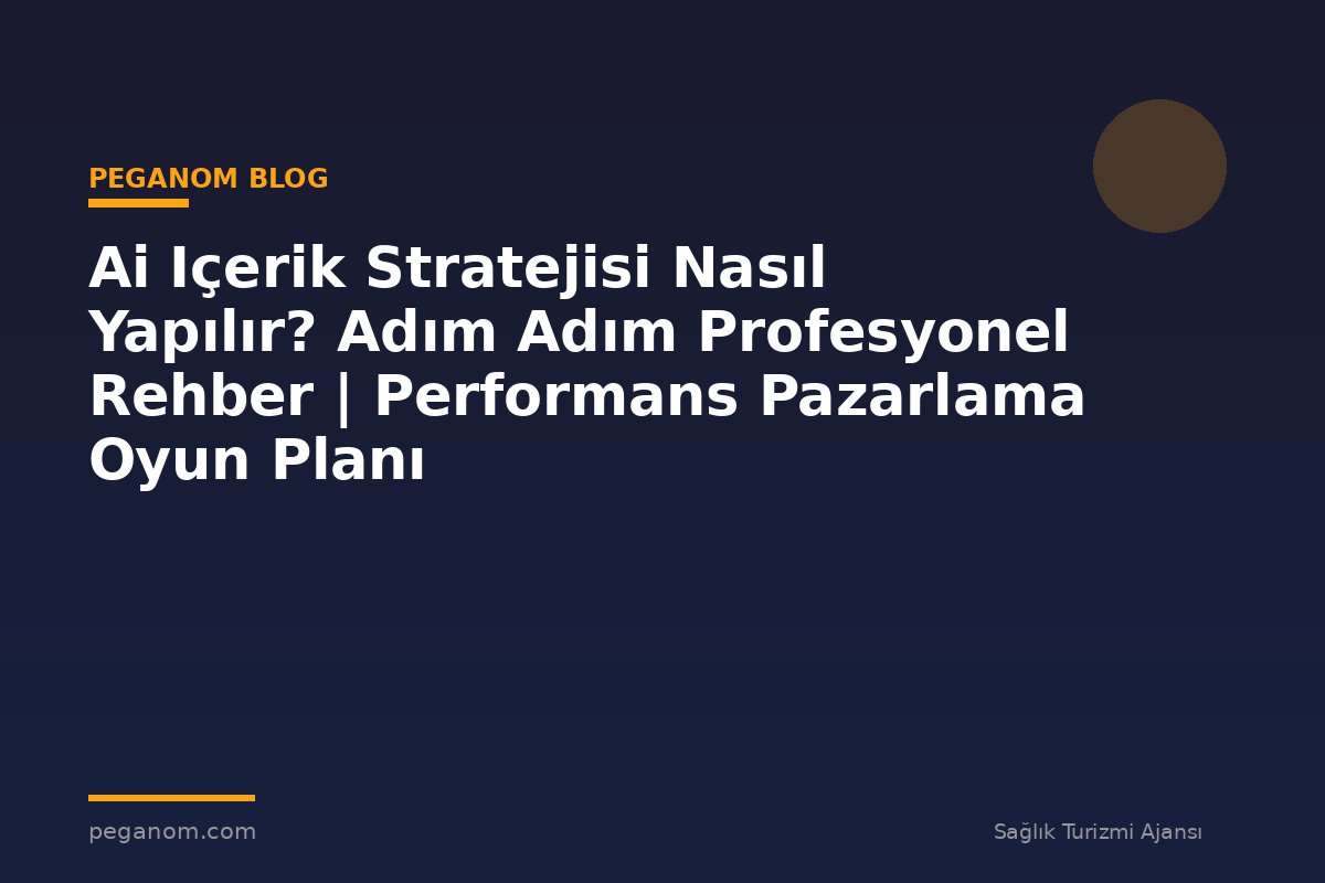 Ai Içerik Stratejisi Nasıl Yapılır? Adım Adım Profesyonel Rehber | Performans Pazarlama Oyun Planı