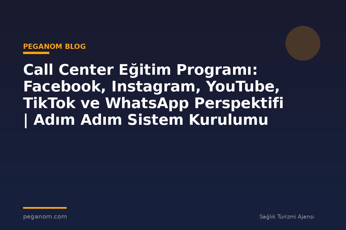 Call Center Eğitim Programı: Facebook, Instagram, YouTube, TikTok ve WhatsApp Perspektifi | Adım Adım Sistem Kurulumu