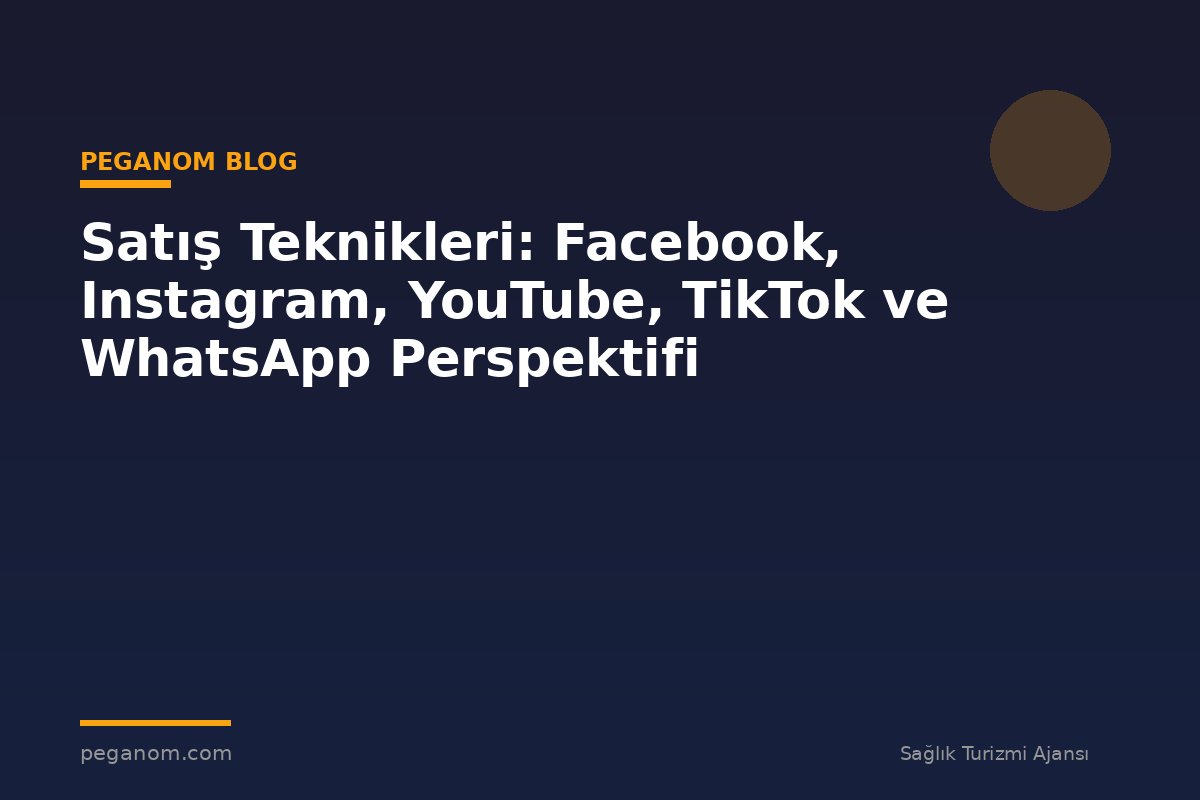 Satış Teknikleri: Facebook, Instagram, YouTube, TikTok ve WhatsApp Perspektifi