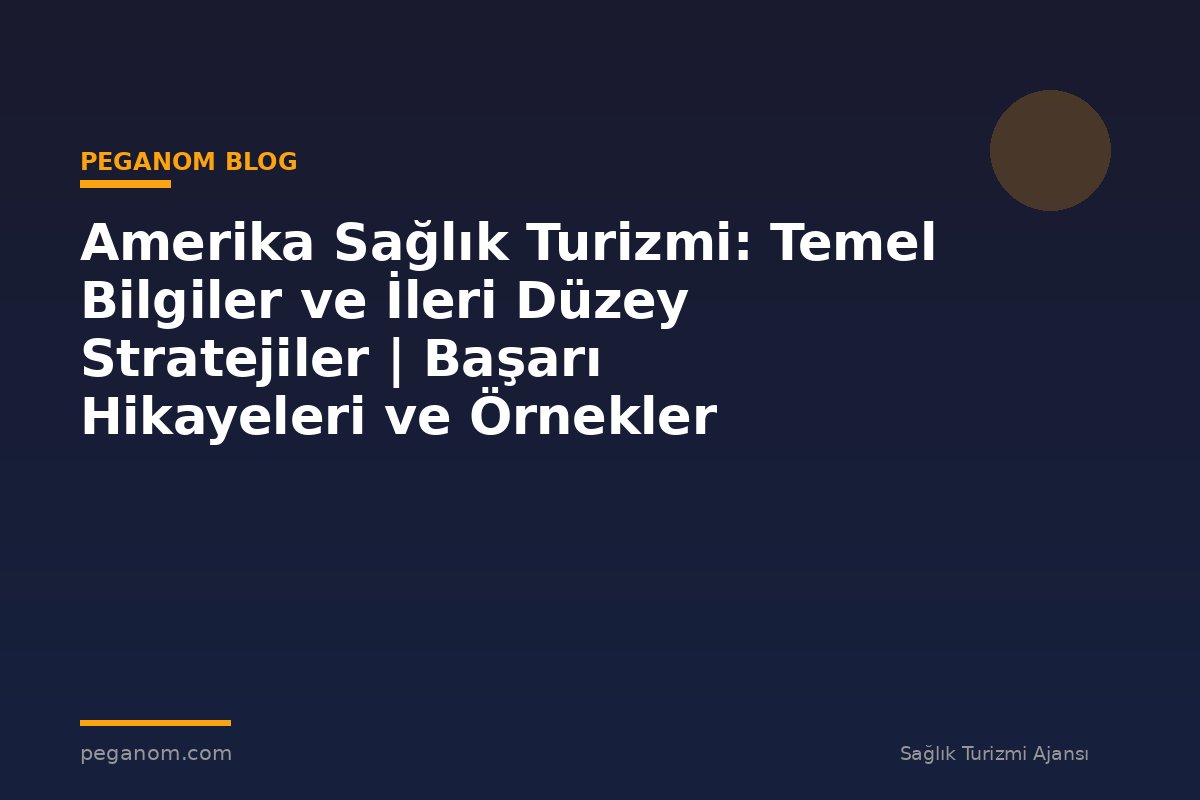 Amerika Sağlık Turizmi: Temel Bilgiler ve İleri Düzey Stratejiler | Başarı Hikayeleri ve Örnekler