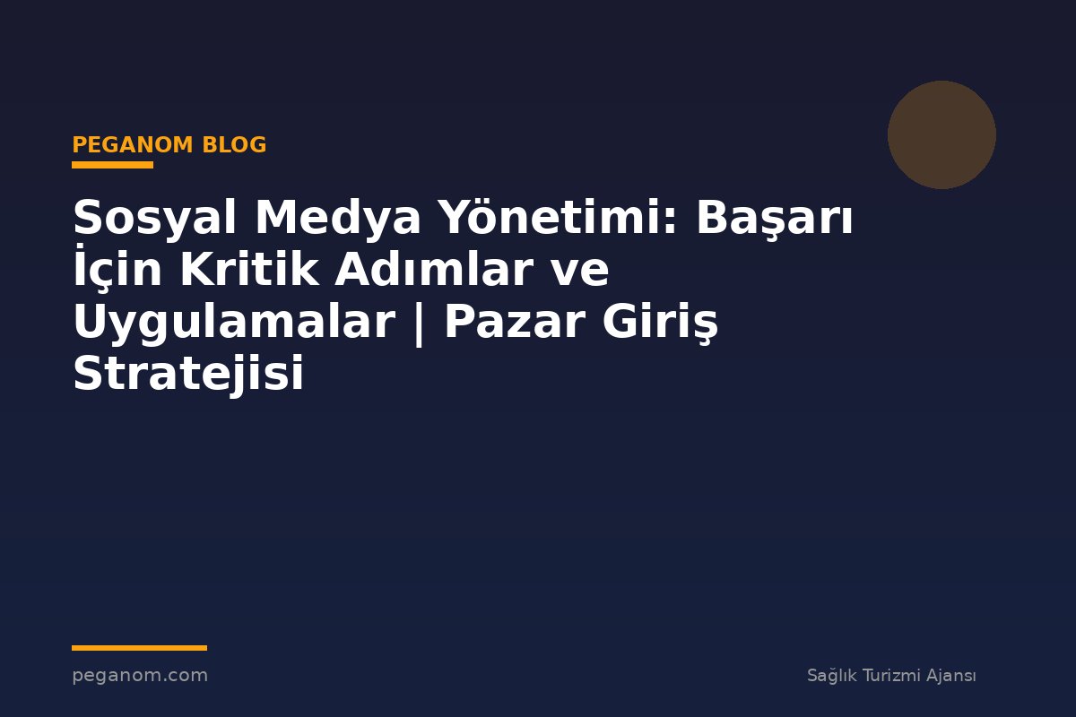 Sosyal Medya Yönetimi: Başarı İçin Kritik Adımlar ve Uygulamalar | Pazar Giriş Stratejisi