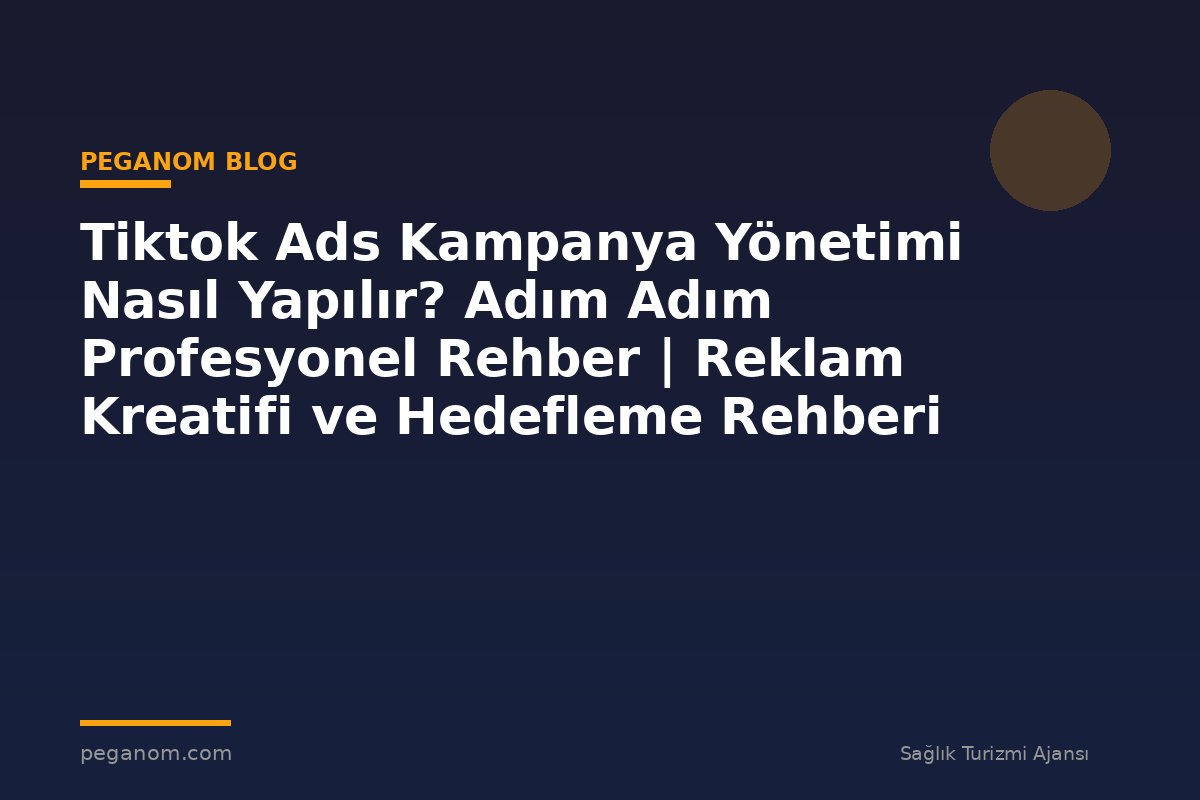 Tiktok Ads Kampanya Yönetimi Nasıl Yapılır? Adım Adım Profesyonel Rehber | Reklam Kreatifi ve Hedefleme Rehberi