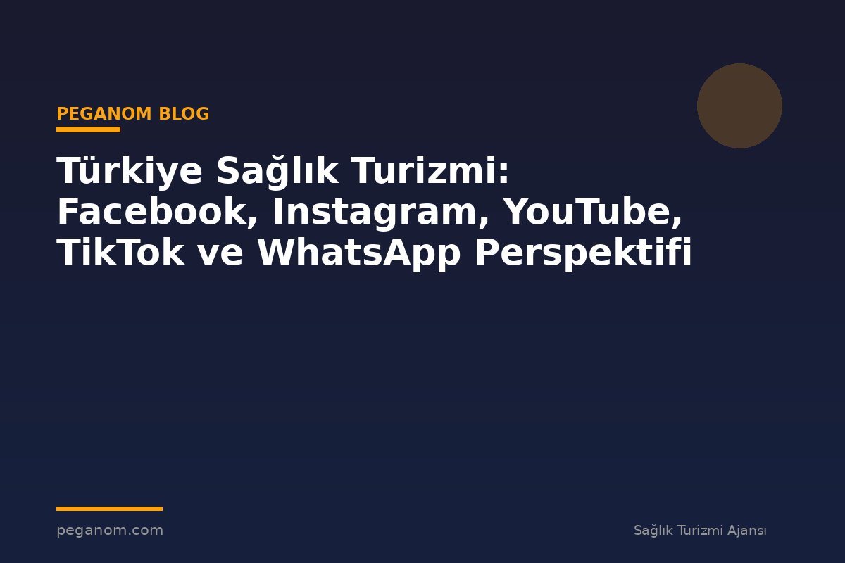 Türkiye Sağlık Turizmi: Facebook, Instagram, YouTube, TikTok ve WhatsApp Perspektifi