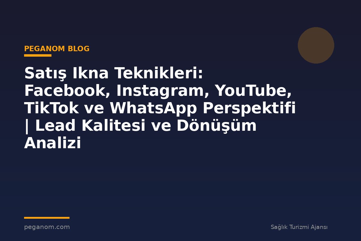 Satış Ikna Teknikleri: Facebook, Instagram, YouTube, TikTok ve WhatsApp Perspektifi | Lead Kalitesi ve Dönüşüm Analizi