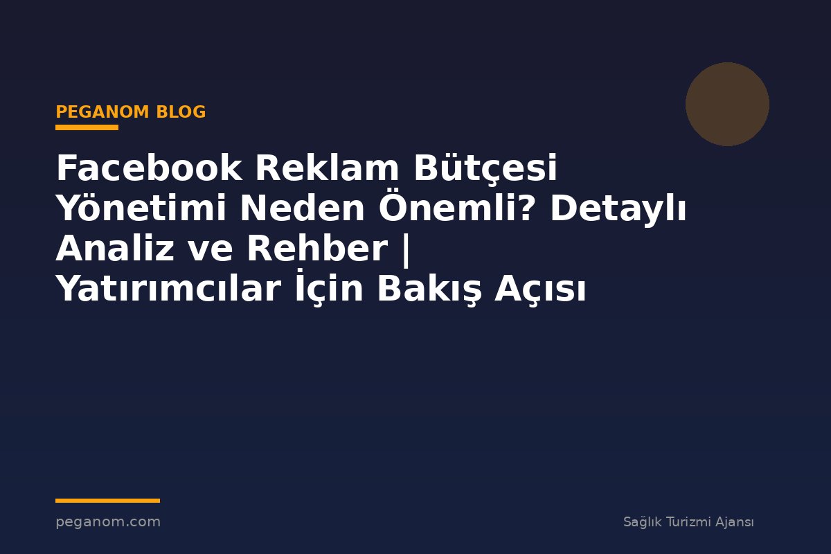Facebook Reklam Bütçesi Yönetimi Neden Önemli? Detaylı Analiz ve Rehber | Yatırımcılar İçin Bakış Açısı