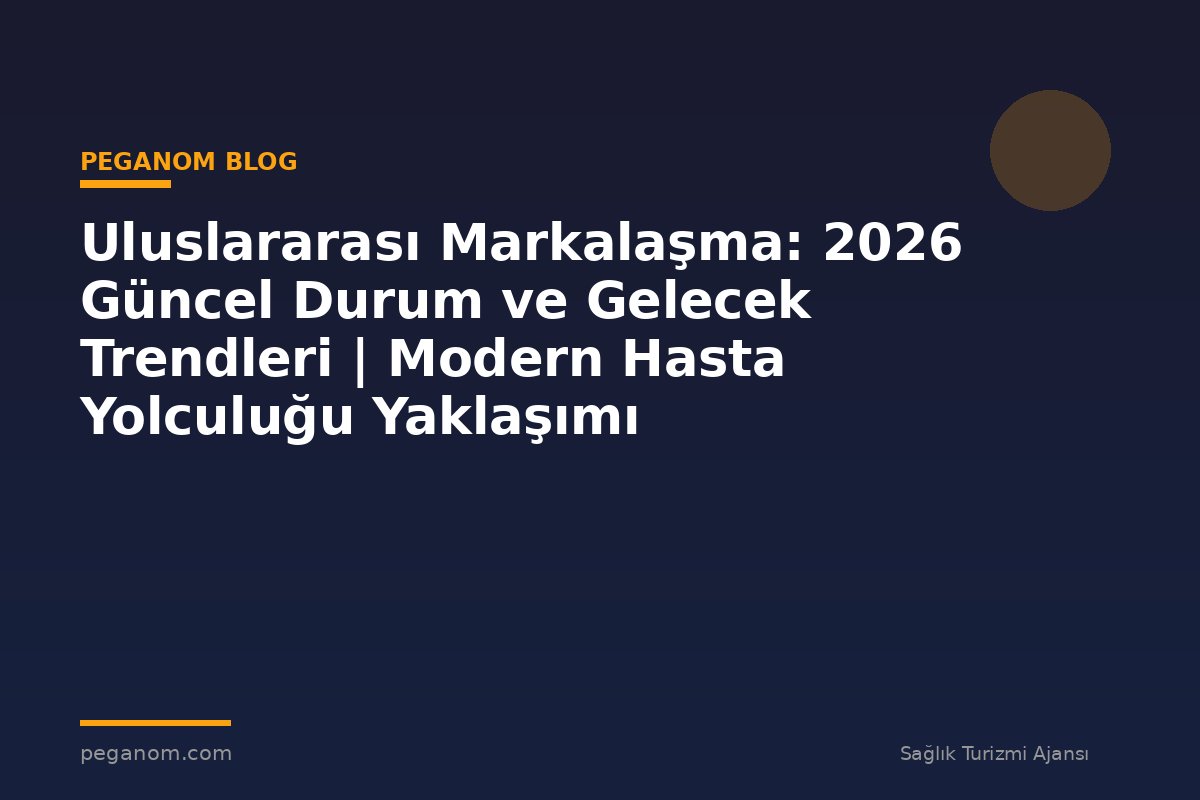 Uluslararası Markalaşma: 2026 Güncel Durum ve Gelecek Trendleri | Modern Hasta Yolculuğu Yaklaşımı