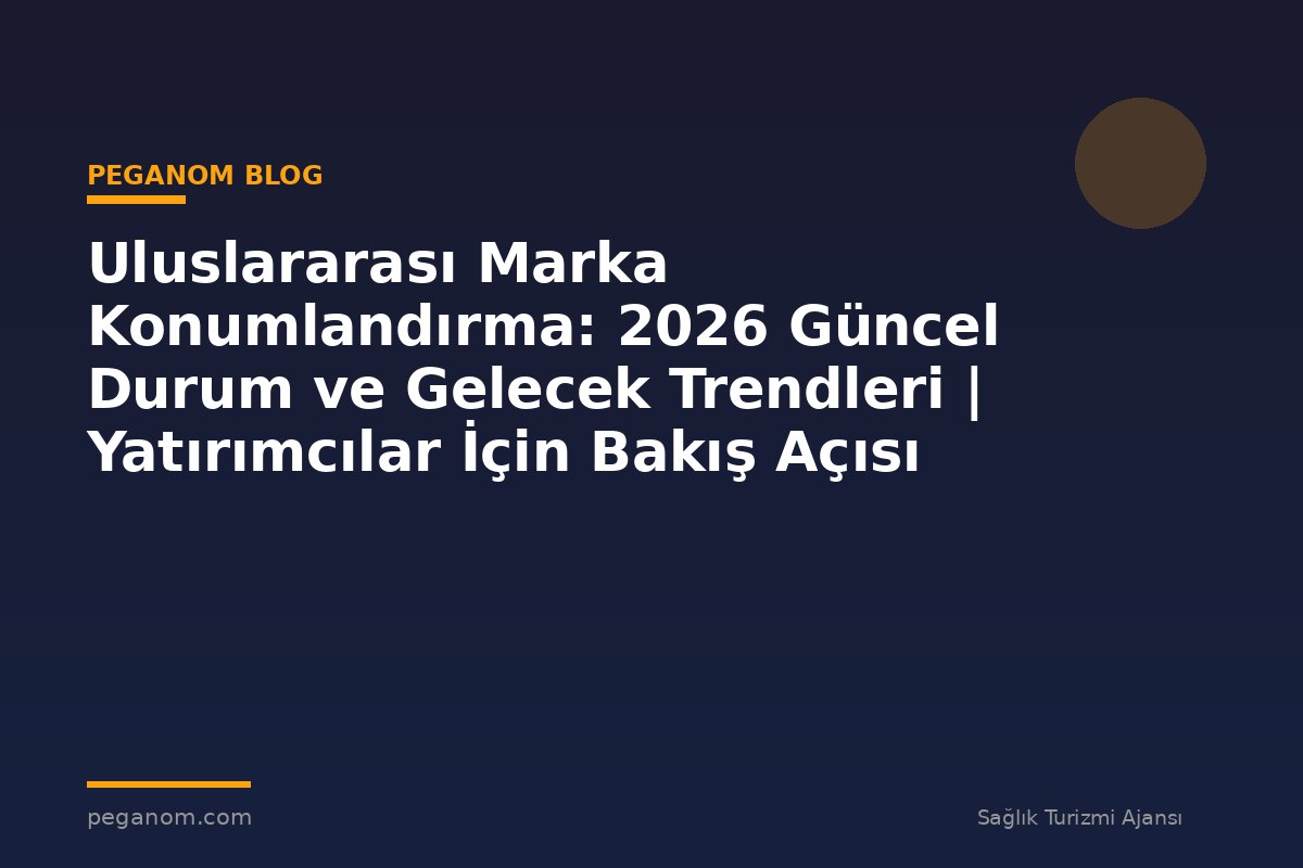 Uluslararası Marka Konumlandırma: 2026 Güncel Durum ve Gelecek Trendleri | Yatırımcılar İçin Bakış Açısı