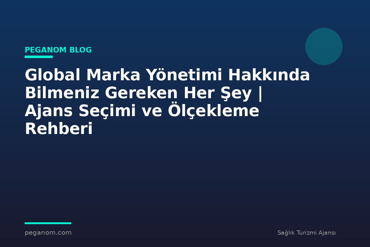 Global Marka Yönetimi Hakkında Bilmeniz Gereken Her Şey | Ajans Seçimi ve Ölçekleme Rehberi