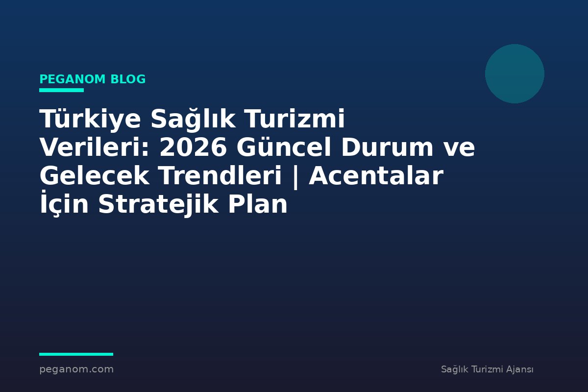 Türkiye Sağlık Turizmi Verileri: 2026 Güncel Durum ve Gelecek Trendleri | Acentalar İçin Stratejik Plan