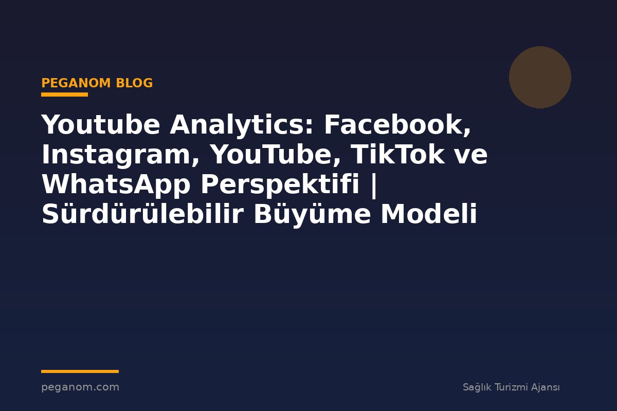 Youtube Analytics: Facebook, Instagram, YouTube, TikTok ve WhatsApp Perspektifi | Sürdürülebilir Büyüme Modeli