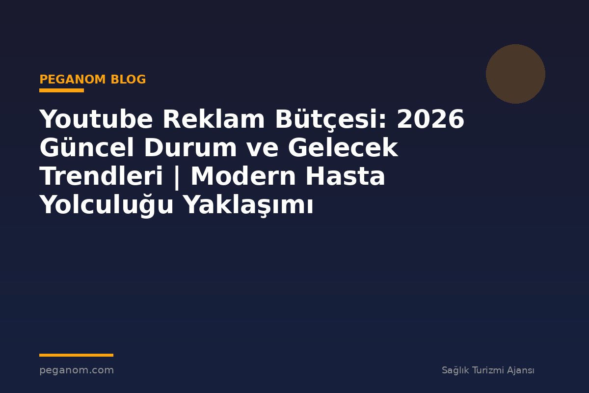 Youtube Reklam Bütçesi: 2026 Güncel Durum ve Gelecek Trendleri | Modern Hasta Yolculuğu Yaklaşımı