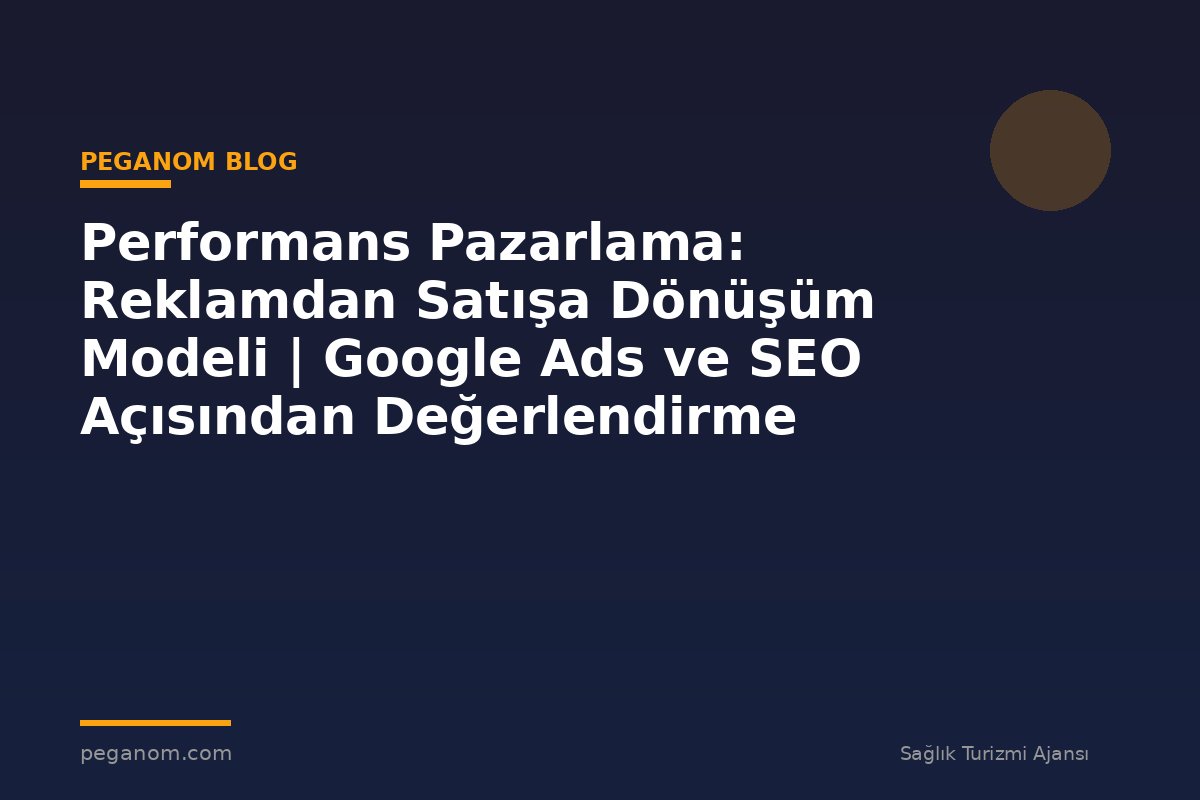 Performans Pazarlama: Reklamdan Satışa Dönüşüm Modeli | Google Ads ve SEO Açısından Değerlendirme