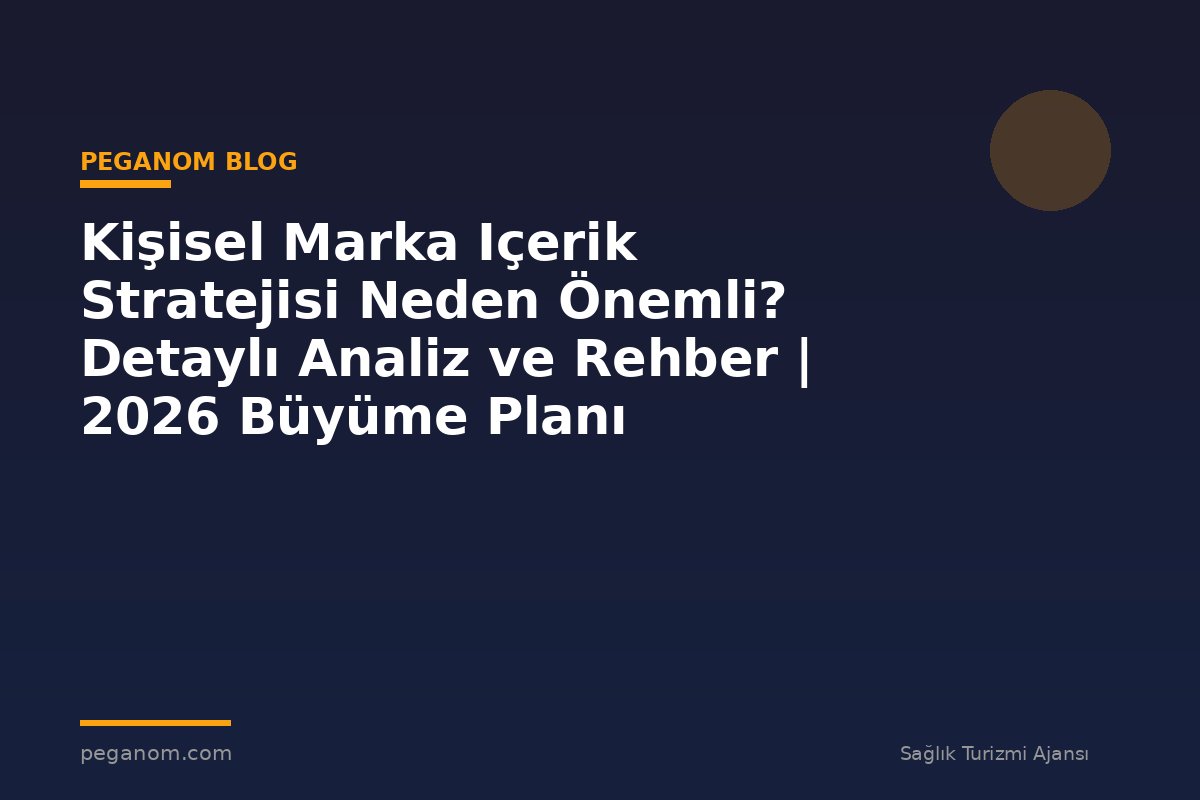 Kişisel Marka Içerik Stratejisi Neden Önemli? Detaylı Analiz ve Rehber | 2026 Büyüme Planı