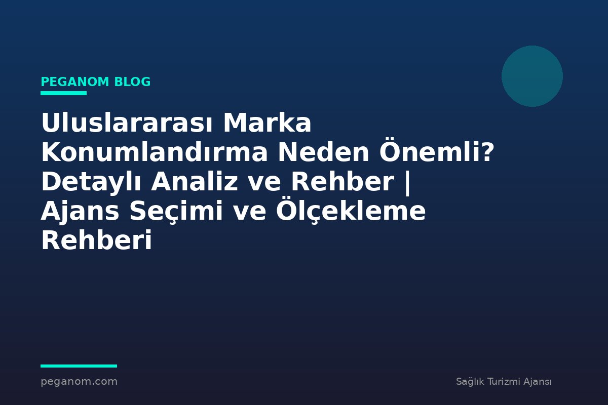 Uluslararası Marka Konumlandırma Neden Önemli? Detaylı Analiz ve Rehber | Ajans Seçimi ve Ölçekleme Rehberi