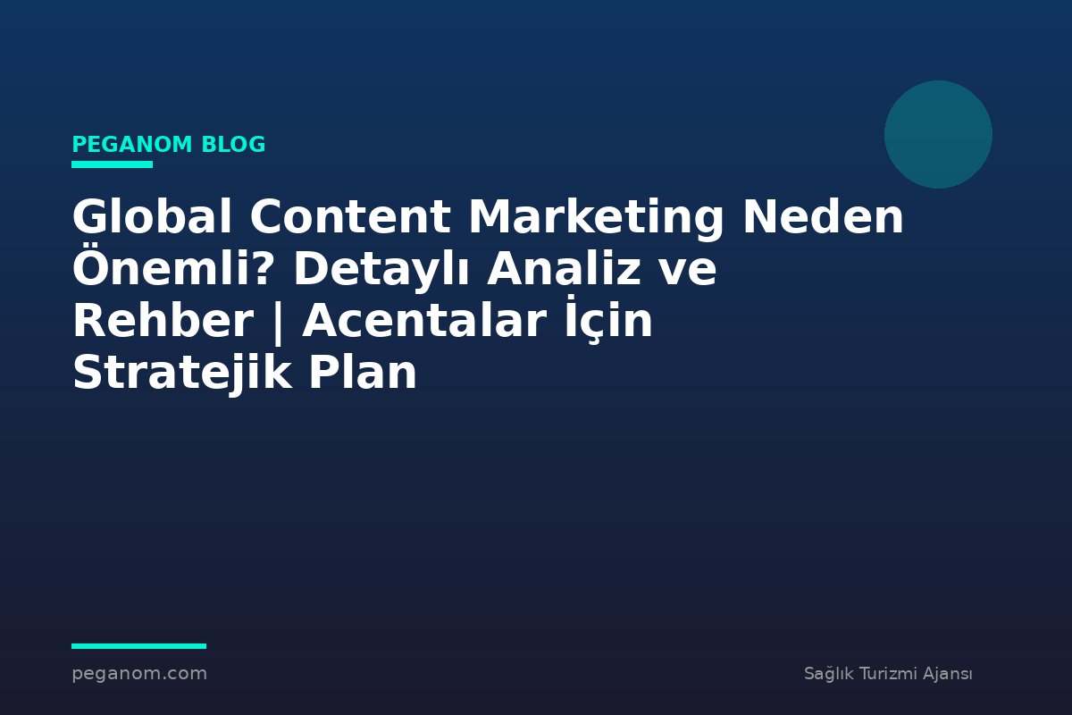 Global Content Marketing Neden Önemli? Detaylı Analiz ve Rehber | Acentalar İçin Stratejik Plan