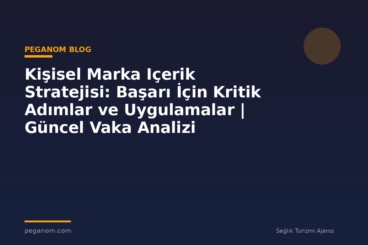 Kişisel Marka Içerik Stratejisi: Başarı İçin Kritik Adımlar ve Uygulamalar | Güncel Vaka Analizi