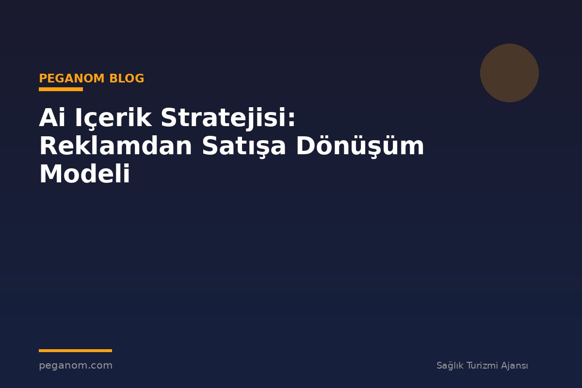Ai Içerik Stratejisi: Reklamdan Satışa Dönüşüm Modeli