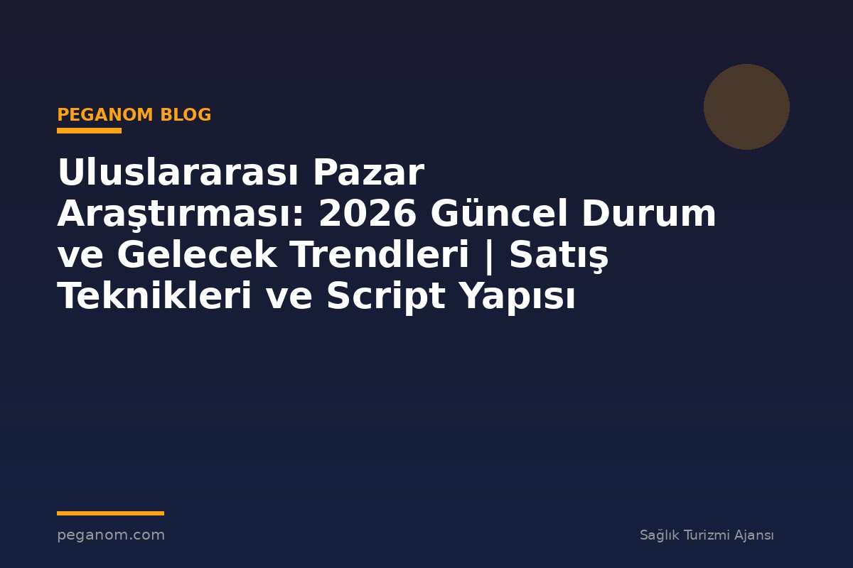 Uluslararası Pazar Araştırması: 2026 Güncel Durum ve Gelecek Trendleri | Satış Teknikleri ve Script Yapısı