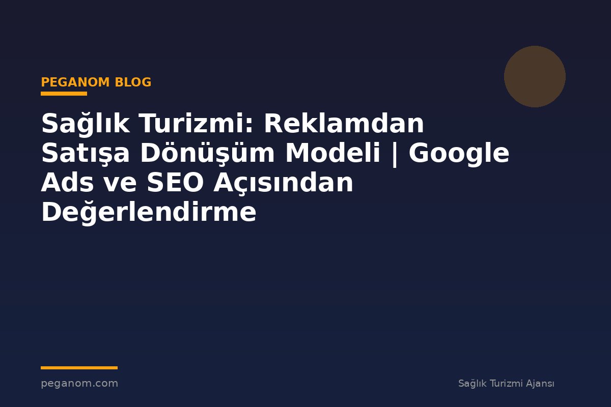 Sağlık Turizmi: Reklamdan Satışa Dönüşüm Modeli | Google Ads ve SEO Açısından Değerlendirme