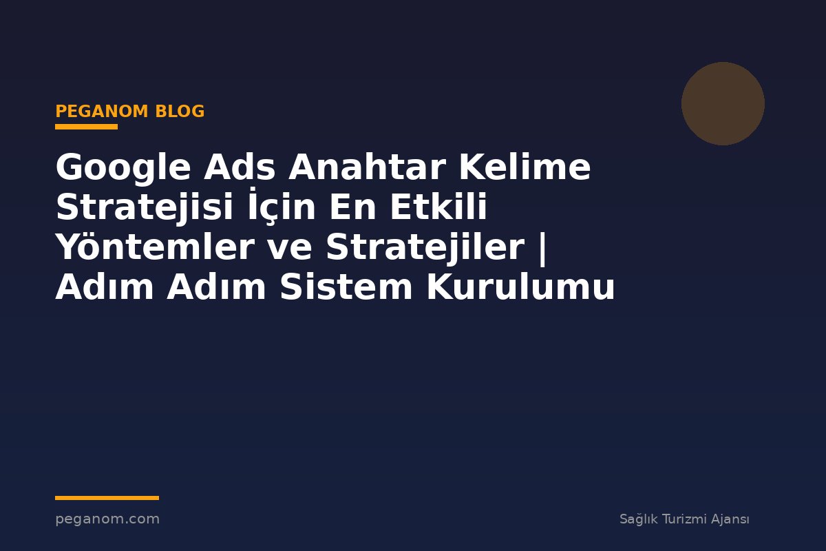 Google Ads Anahtar Kelime Stratejisi İçin En Etkili Yöntemler ve Stratejiler | Adım Adım Sistem Kurulumu