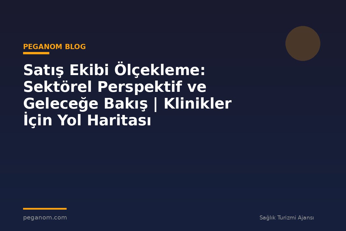 Satış Ekibi Ölçekleme: Sektörel Perspektif ve Geleceğe Bakış | Klinikler İçin Yol Haritası