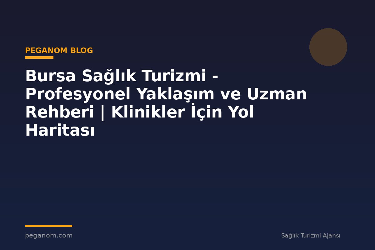 Bursa Sağlık Turizmi - Profesyonel Yaklaşım ve Uzman Rehberi | Klinikler İçin Yol Haritası