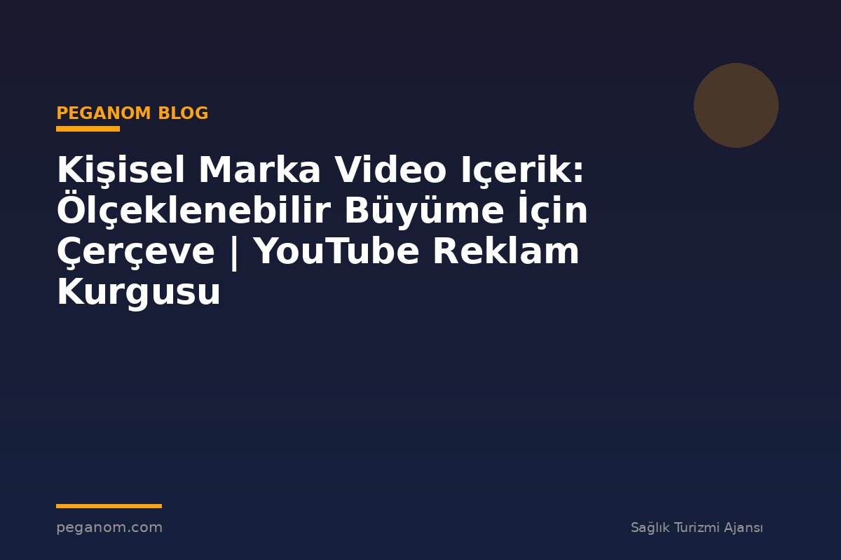 Kişisel Marka Video Içerik: Ölçeklenebilir Büyüme İçin Çerçeve | YouTube Reklam Kurgusu